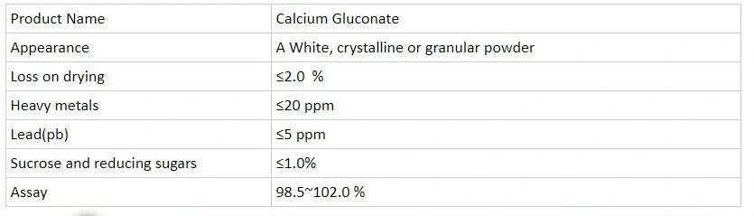 Pharmaceutical Chemicals Calcium Gluconate Used for Nutrition Enhancers