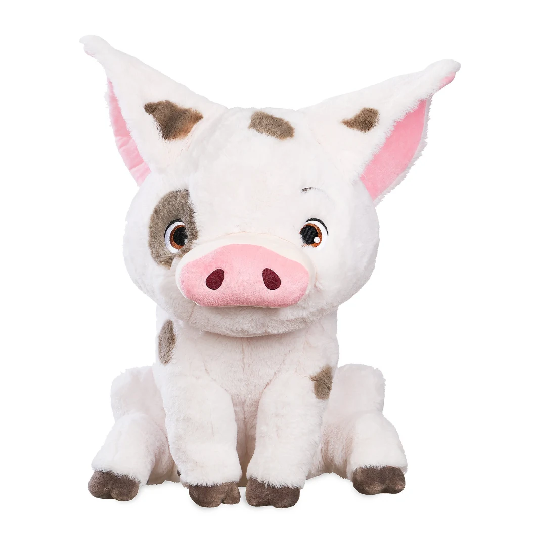 Stuffed Grey Spotted Pig Plush Pillow Toys OEM