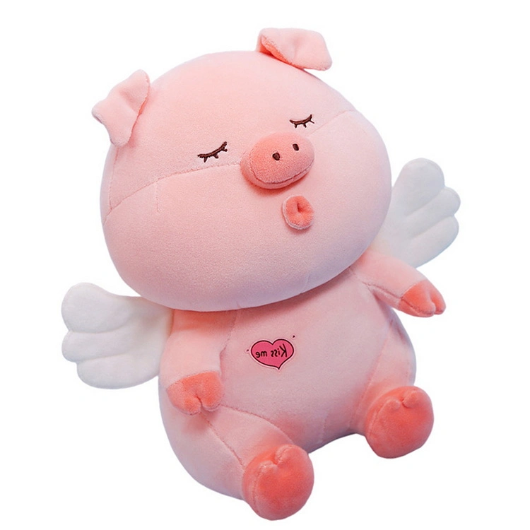Wholesale 25cm Super Soft Cute Animal Toy Huggable Stuffed Plush Pink Pig