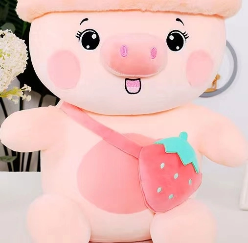 Cute Strawberry Pig Plush Toy Sleeping Pillow